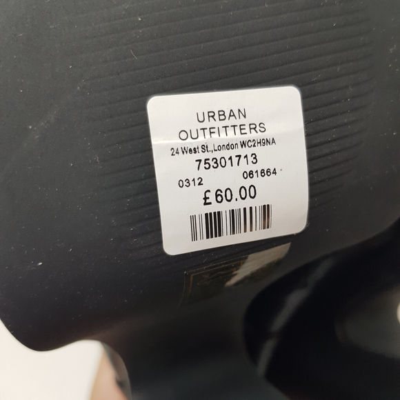 Shellys Nova Platform Boots EU 38 UK 5 Black Sock Vegan PU Party Statement BN - Picture 9 of 15